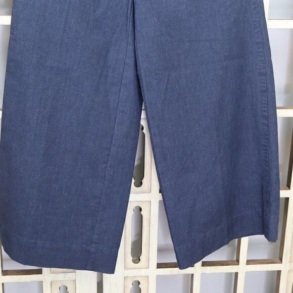 New Who What Wear Denim Wide Leg High Waist Culottes Capri Pants [size 2] - Picture 4 of 10